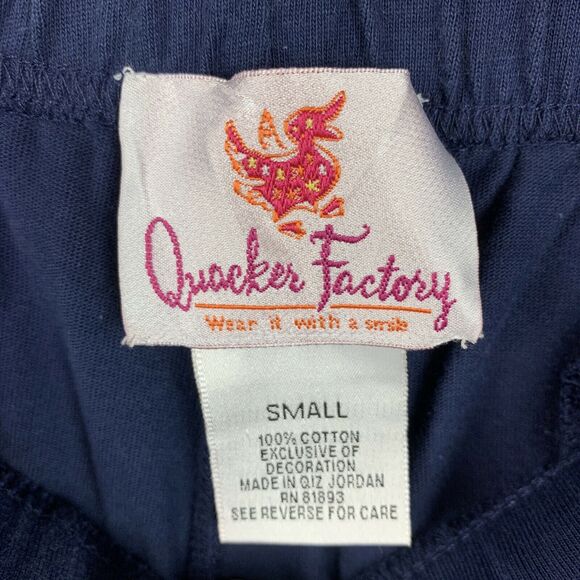 Quaker Factory Navy Blue Sailor Capri Set Size S - Picture 10 of 10